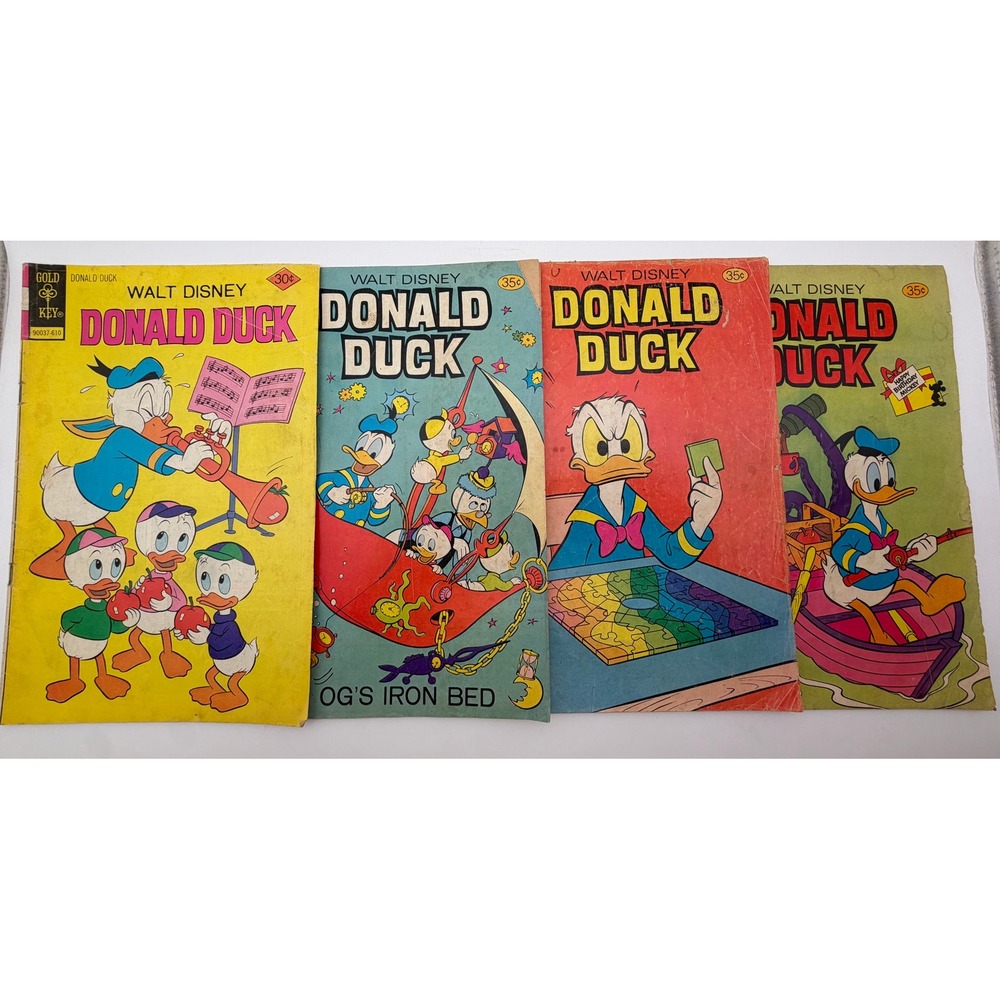 Vintage Walt Disney Donald Duck Comic Book Lot Gold Key Whitman 1970s Bronze Age